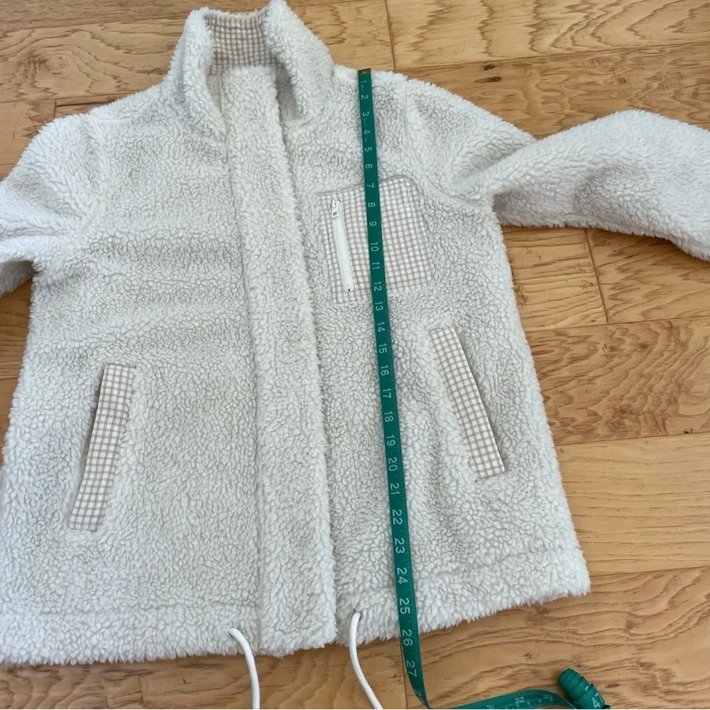 Madewell (Re)Sourced Sherpa Zip Jacket Cream Off White Size Small - Picture 11 of 11